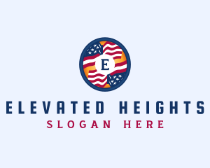 Veteran American Flag logo design