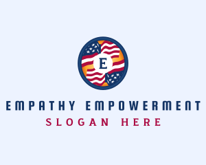 Veteran American Flag logo design