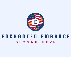 Veteran American Flag logo design