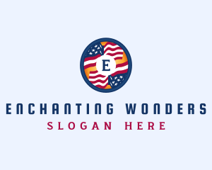 Veteran American Flag logo design