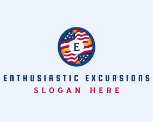 Veteran American Flag logo design