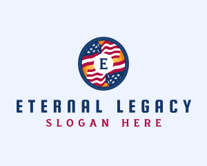 Veteran American Flag logo design