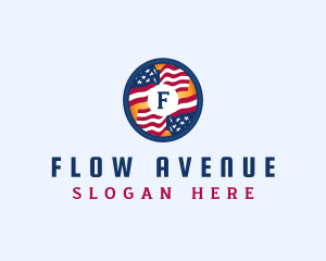 Veteran American Flag logo design