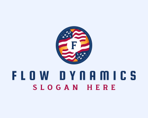 Veteran American Flag logo design