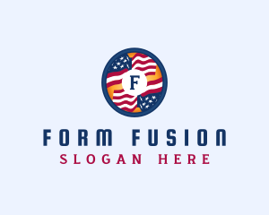 Veteran American Flag logo design