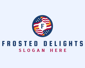 Veteran American Flag logo design