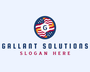 Veteran American Flag logo design