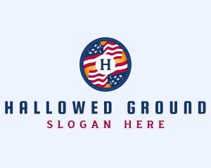 Veteran American Flag logo design