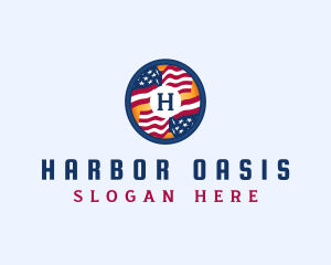 Veteran American Flag logo design