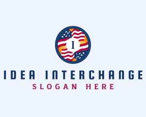 Veteran American Flag logo design