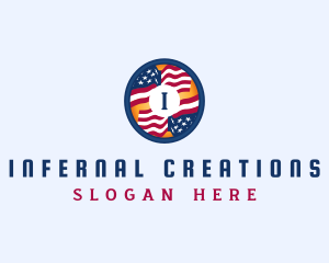 Veteran American Flag logo design