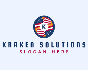 Veteran American Flag logo design