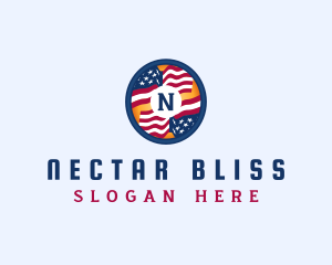 Veteran American Flag logo design