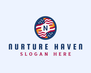 Veteran American Flag logo design