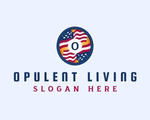 Veteran American Flag logo design