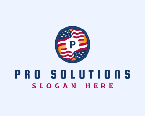 Veteran American Flag logo design