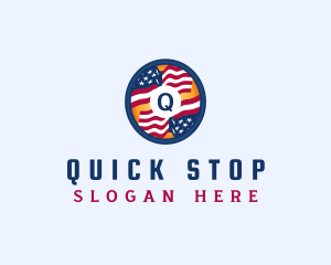 Veteran American Flag logo design