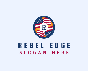 Veteran American Flag logo design