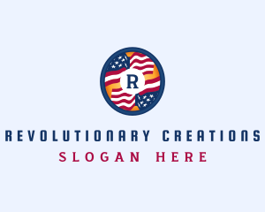 Veteran American Flag logo design