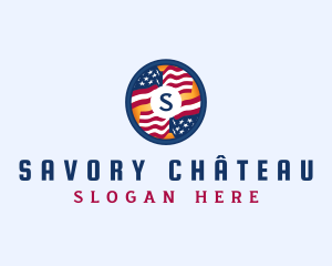 Veteran American Flag logo design