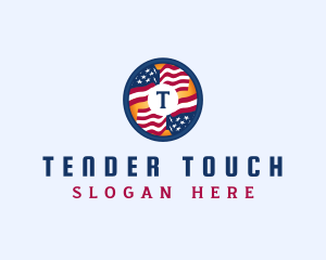 Veteran American Flag logo design