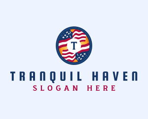 Veteran American Flag logo design