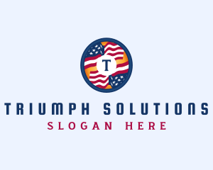 Veteran American Flag logo design