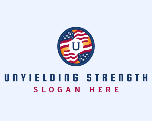 Veteran American Flag logo design