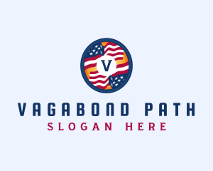 Veteran American Flag logo design