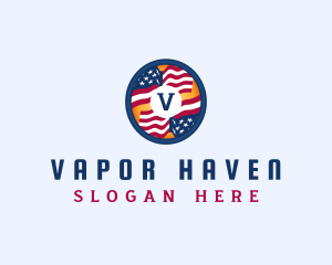 Veteran American Flag logo design