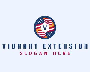 Veteran American Flag logo design