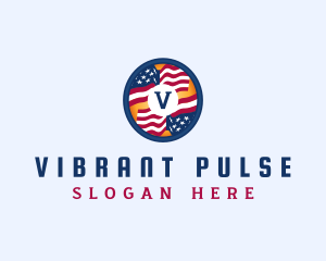 Veteran American Flag logo design