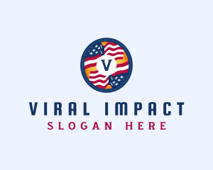 Veteran American Flag logo design