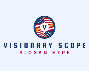 Veteran American Flag logo design