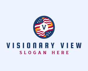 Veteran American Flag logo design