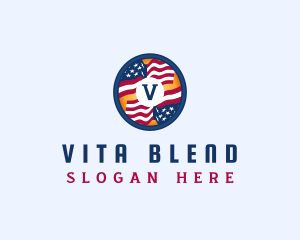 Veteran American Flag logo design