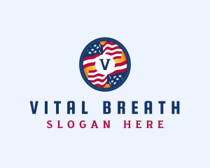 Veteran American Flag logo design