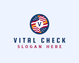 Veteran American Flag logo design