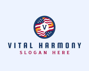 Veteran American Flag logo design