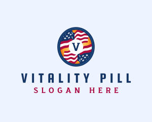 Veteran American Flag logo design