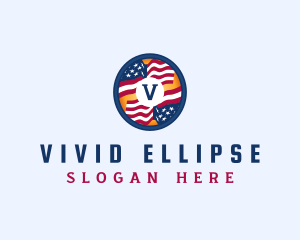 Veteran American Flag logo design