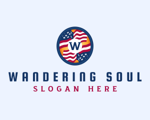 Veteran American Flag logo design