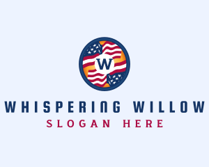 Veteran American Flag logo design