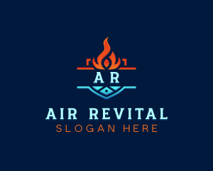 Fire Ice Air Conditioning logo design