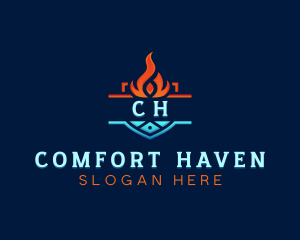 Fire Ice Air Conditioning logo design