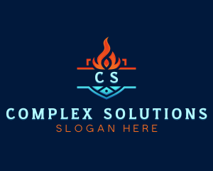 Fire Ice Air Conditioning logo design