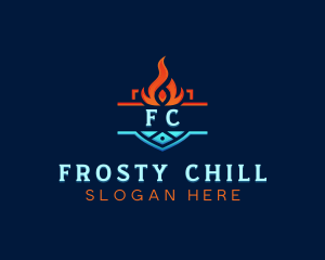 Fire Ice Air Conditioning logo design