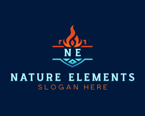 Fire Ice Air Conditioning logo design