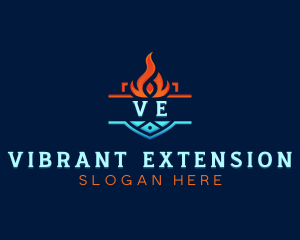 Fire Ice Air Conditioning logo design