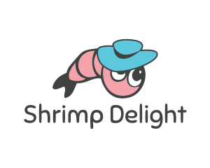 Shrimp Hat Cartoon  logo